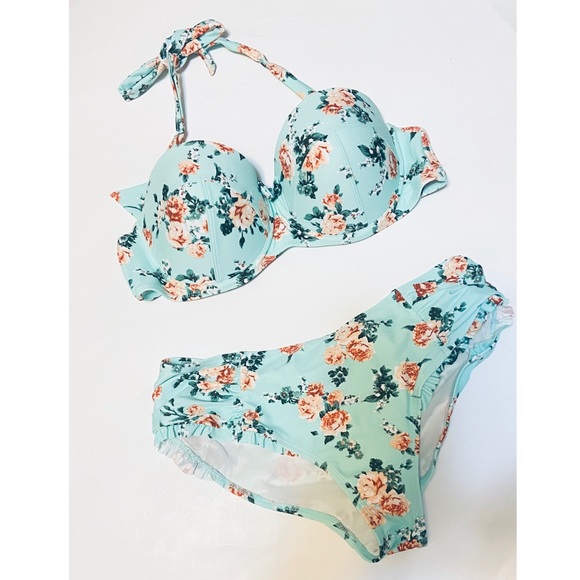 Hot Topic Other - Floral Print Bikini (Top XL, Bottoms L)